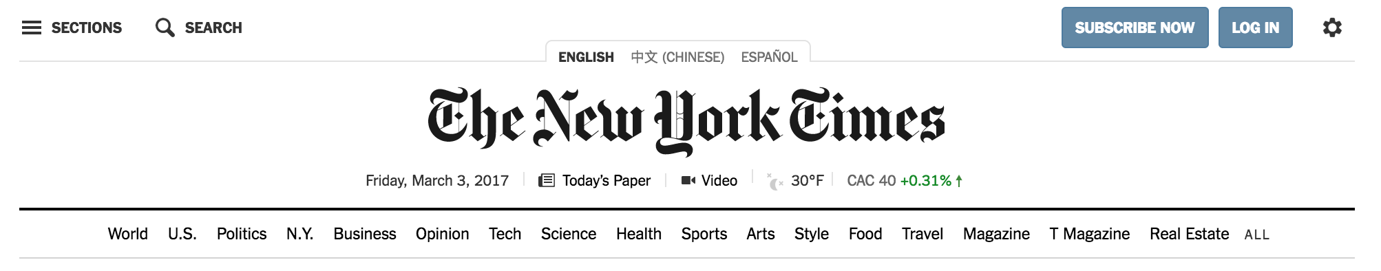 NYT Navigation